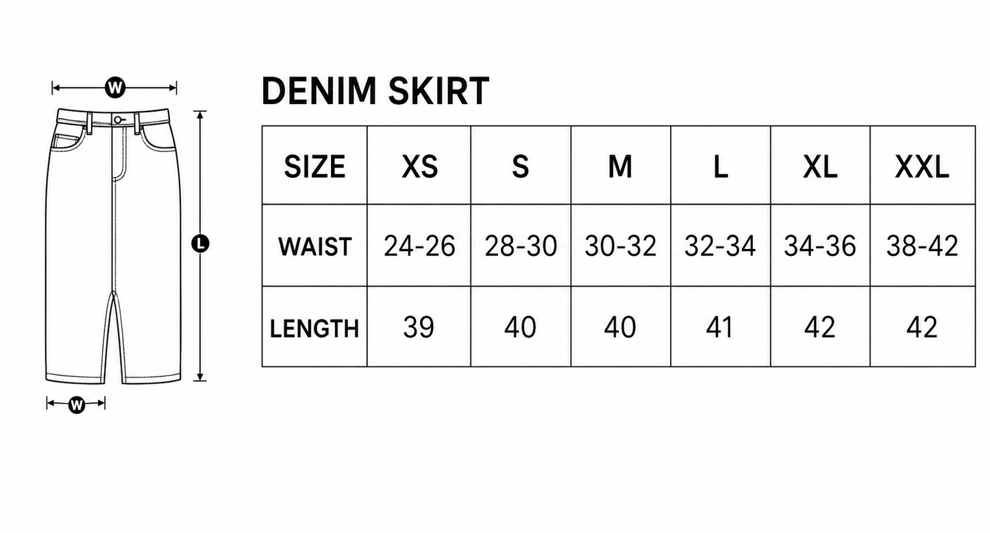 Sky Blue Denim Skirts