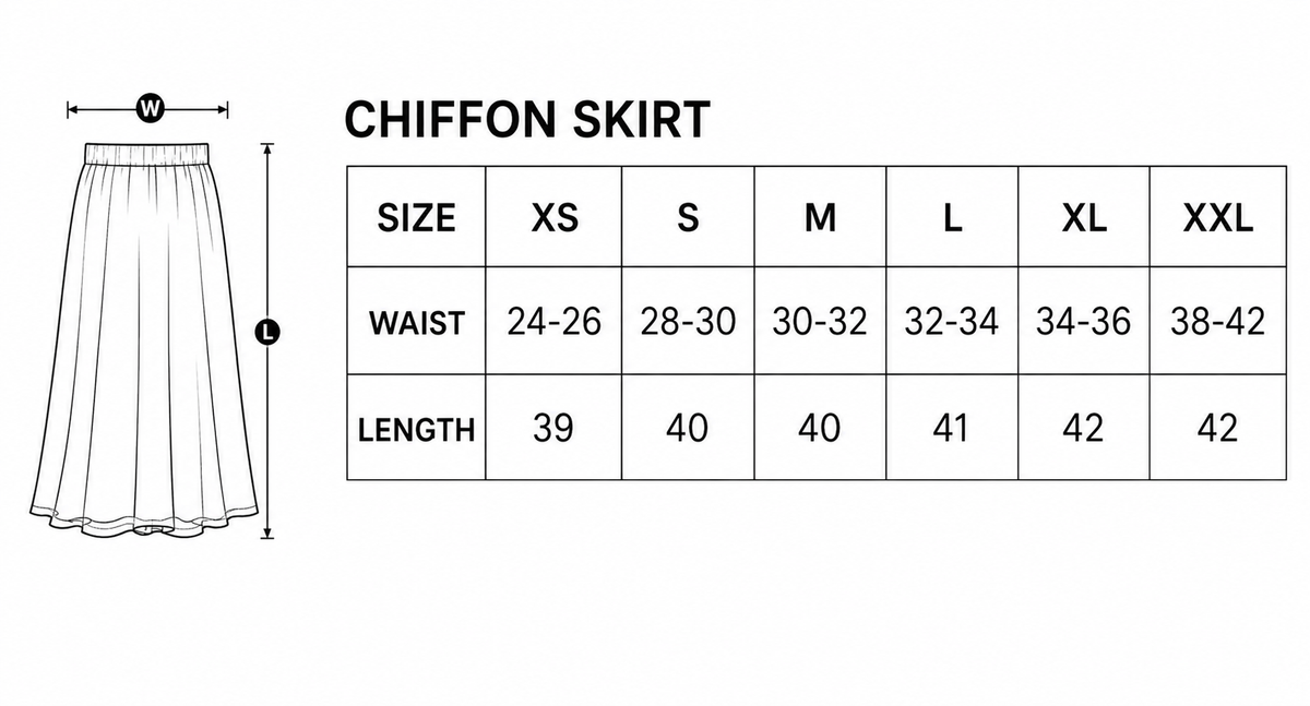 Brown Chiffon Skirt