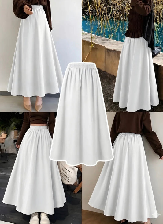White Chiffon Skirt