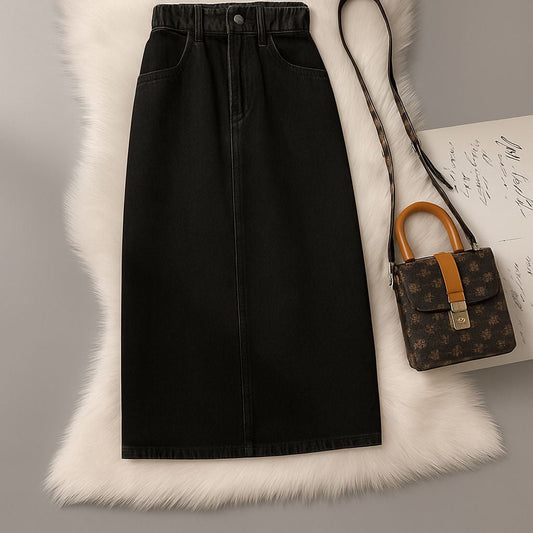 Black Denim Skirts