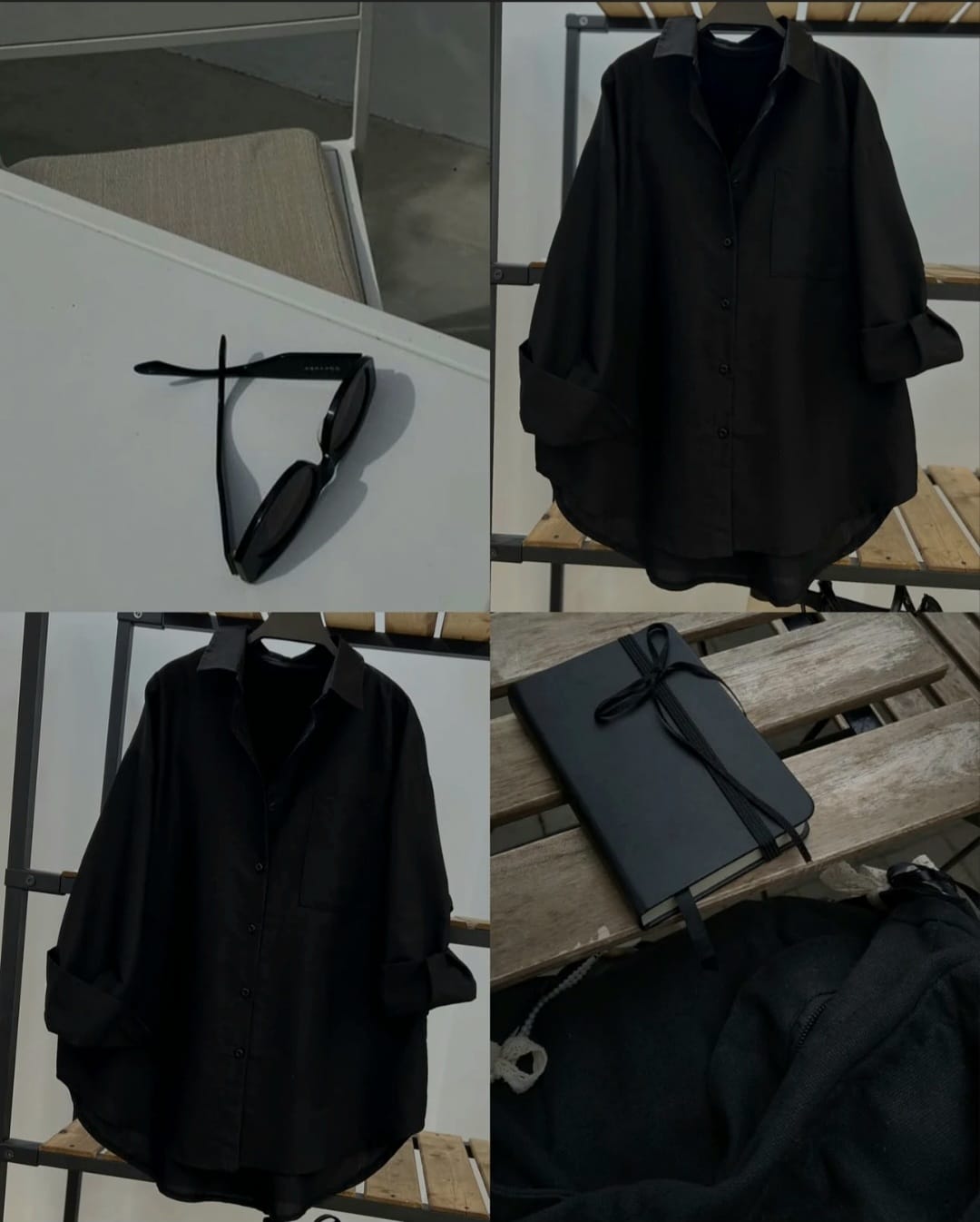 BLACK BOTTON DOWN SHIRT