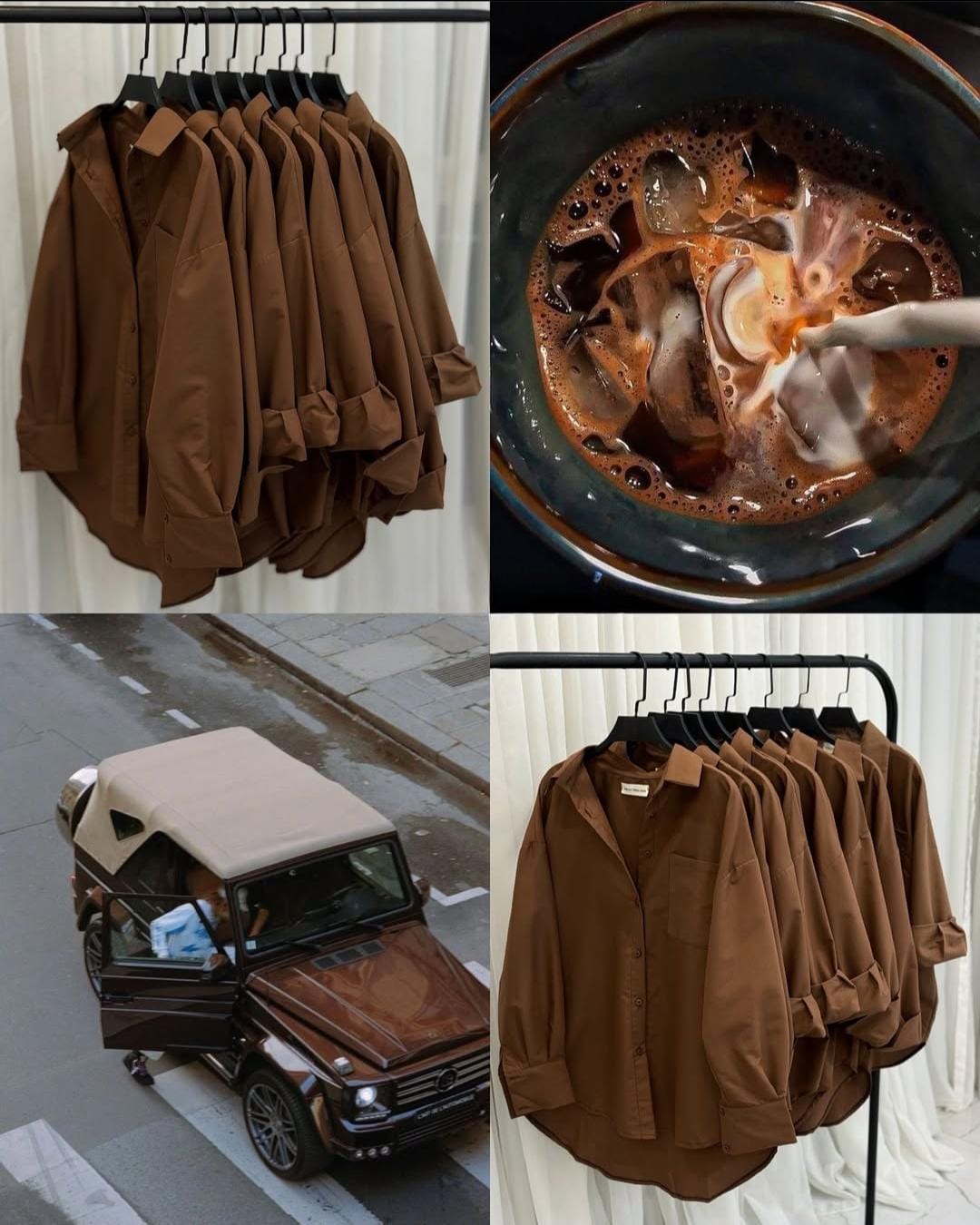 COFFEE BROWN BOTTON DOWN SHIRT