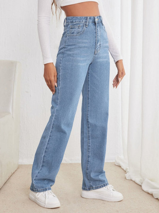 MID BLUE MOM JEANS