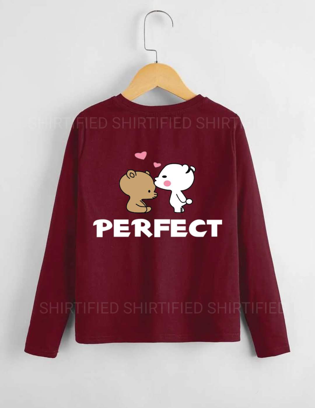 TEXT CARTOON PRINTED FULL SLEEVES T-SHIRT